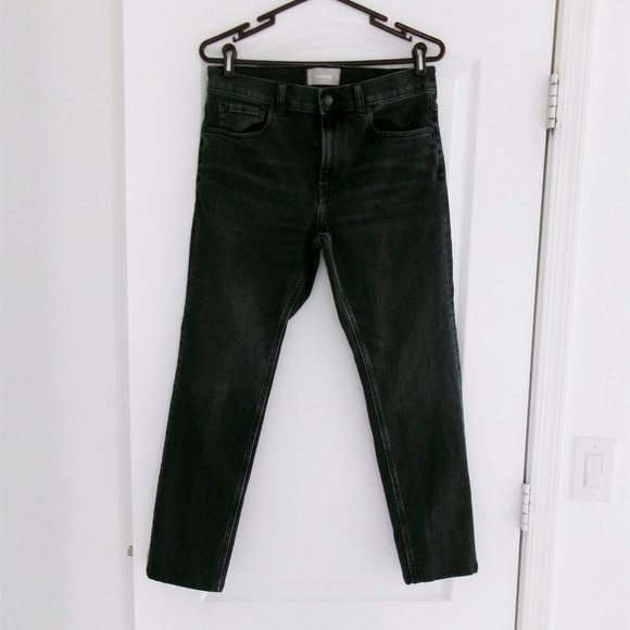 Everlane Distressed Black Skinny Jeans Men's 32 / 30 Inseam 27" - Picture 1 of 13